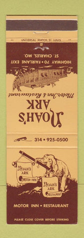 Matchbook Cover - Noah's Art Restaurant Motor Inn St Charles MO