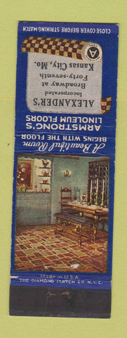 Matchbook Cover - Armstrong Linoleum Alexander's Kansas City MO