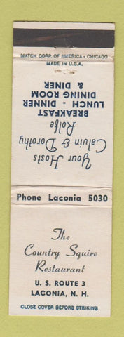 Matchbook Cover - Country Squire Restaurant Laconia NH WEAR
