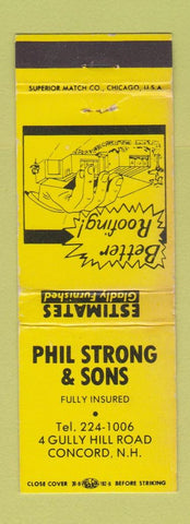 Matchbook Cover - Phil Strong Roofing Concord NH WEAR