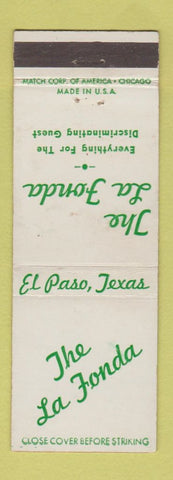 Matchbook Cover - The La Fonda El Paso TX