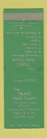 Matchbook Cover - Drake Hotel Courts Nashville TN