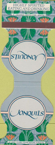 Matchbook Cover - Jonquils White Plains NY Burlington MA Buffalo NY