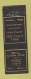 Matchbook Cover - Hotel Edwin Long Rolla MO WORN