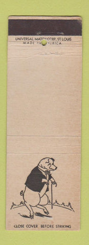 Matchbook Cover - Pig in Bun Kansas City MO WEAR