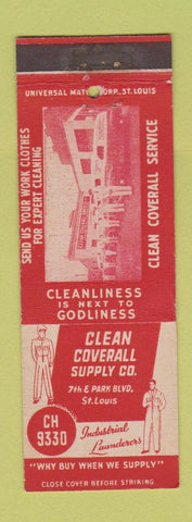 Matchbook Cover - Clean Coverall Supply work clothes St Louis MO