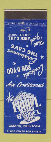 Matchbook Cover - Hill Hotel Omaha NE