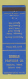 Matchbook Cover - Domian Provision Meats Omaha NE