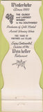 Matchbook Cover - Wein Keller Swiss Chalet Altus AR contour