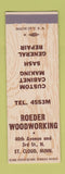 Matchbook Cover - Roeder Woodworking ST Cloud MN SAMPLE