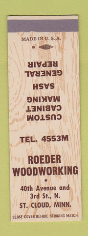 Matchbook Cover - Roeder Woodworking ST Cloud MN SAMPLE