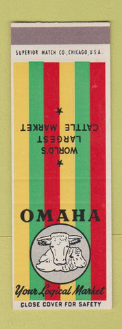 Matchbook Cover - Omaha NE Nebraska Cattle Market SAMPLE
