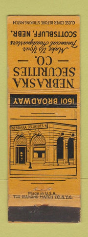 Matchbook Cover - Nebraska Securities Scottsbluff NE WEAR