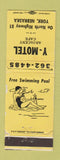 Matchbook Cover - Y Motle York NE WORN