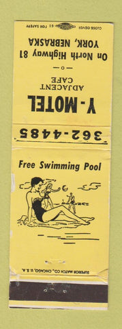 Matchbook Cover - Y Motle York NE WORN