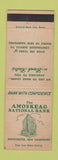 Matchbook Cover - Amoskeag National Bank Manchester NH