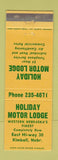Matchbook Cover - Holiday Motor Lodge Kimball NE
