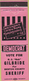 Matchbook Cover - Gilbert Benton County Sheriff