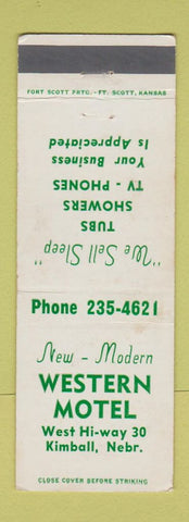 Matchbook Cover - Western Motel Kimball NE