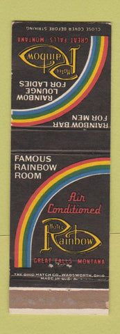 Matchbook Cover - Hotel Rainbow Great Falls MT