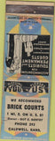 Matchbook Cover - Brick Courts Caldwell KS WORN