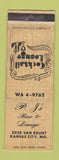 Matchbook Cover - PJ's Bar and Lounge Kansas City MO WORN