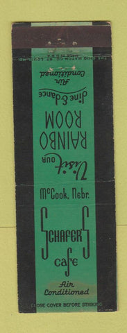 Matchbook Cover - Schafer's Cafe McCook NE