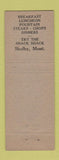 Matchbook Cover - Snack Shack Shelby MT WEAR