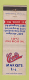 Matchbook Cover - Cook's Grocery ST Louis MO