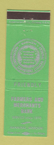Matchbook Cover - Farmers and Merchants Bank Hannibal MO