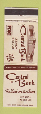 Matchbook Cover - Central Bank Lebanon MO WEAR
