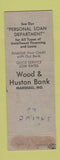 Matchbook Cover - Wood and Huston Bank Marshall MO