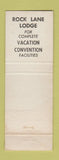 Matchbook Cover - Rock Lane Lodge Branson MO