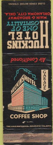 Matchbook Cover - Huckins Hotel Oklahoma City OK WEAR
