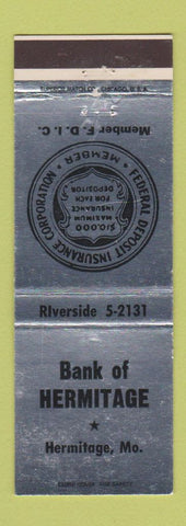 Matchbook Cover - Bank of Hermitage MO