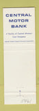 Matchbook Cover - Central Motor Bank Jefferson City MO