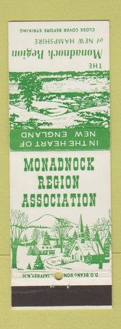 Matchbook Cover - Monadnock Region Association NH New Hampshire Peterborough