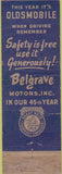 Matchbook Cover - Belgrave Oldsmobile Great Neck LI NY