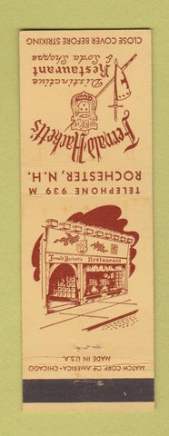 Matchbook Cover - Fernald Hackett's Restaurant Rochester NH