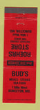 Matchbook Cover - Bud's Restaurant Roehrs Liquor Bunceton MO