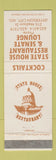 Matchbook Cover - State House Restaurant Jefferson City MO