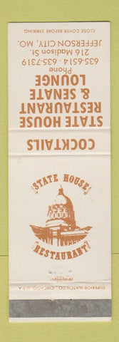 Matchbook Cover - State House Restaurant Jefferson City MO
