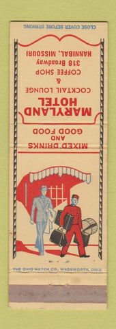 Matchbook Cover - Maryland Hotel Hannibal MO