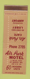 Matchbook Cover - Air Park Motel Mexico MO WEAR