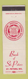 Matchbook Cover - Bank of St Peters MO