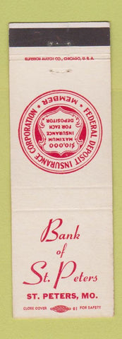 Matchbook Cover - Bank of St Peters MO