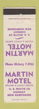 Matchbook Cover - Martin Motel Conway NH