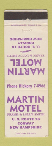 Matchbook Cover - Martin Motel Conway NH