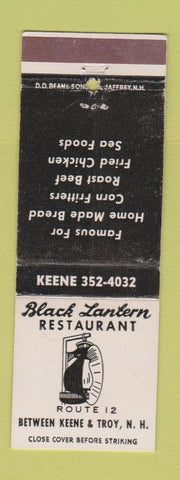 Matchbook Cover - Black Lantern Restaurant Keene NH DD Bean
