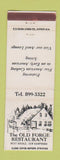 Matchbook Cover - Old Forge Restaurant West Rindge NH DD Bean